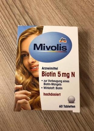 Біологічно активна добавка mivolis biotin 5mg n, 60 шт.