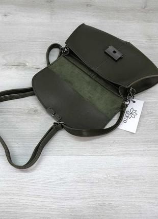 🔥супер цена!🔥 сумочка на пояс клатч «demi» оливковая6 фото