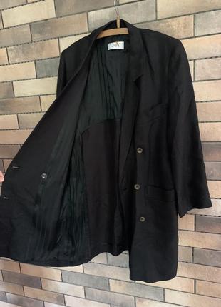 Шикарный льняной пиджак, жакет черный zara4 фото
