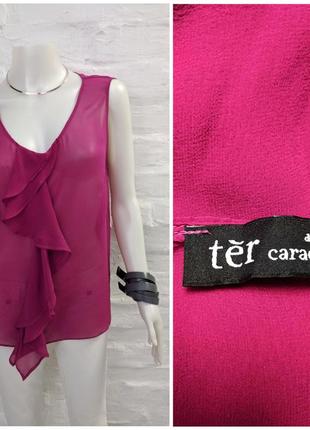 Ter de caractère яркий шёлковый топ