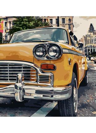 Картина за номерами жовта ретро машина нік
