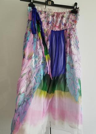 Сарафан летний натуральный шелк юбка шёлковая