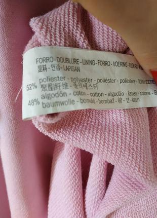 Світшот футболка подовжена сукня туніка bershka рукав "ліхтарик" рожева нюдовая коттон джгутом з капюшоном6 фото