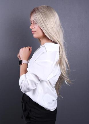 Парик zadira медовый блонд женский длинный прямой на сетке с омбре из термоволос