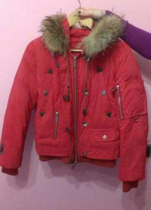 Женская куртка snow image пуха с капюшоном/ женская куртка на пуху с капишоном