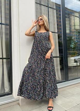 Сукня батал з бавовни 100% штапель