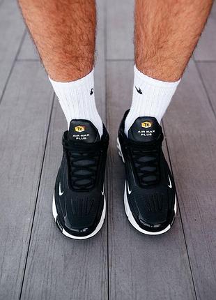 Кросівки nike air max plus 3 black\white 2