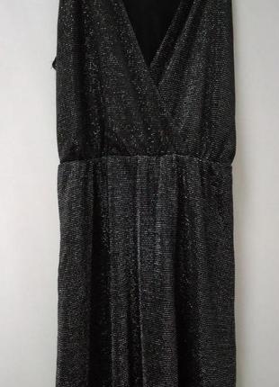 Платье, черное, с люриксом, сарафан, c&a, размер s, 196825 фото