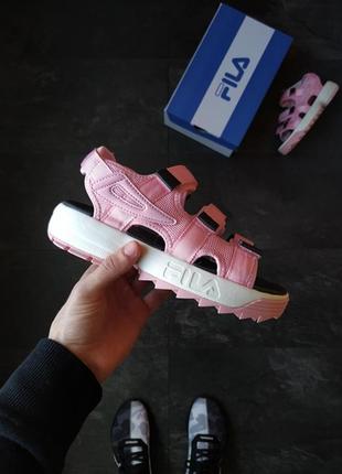 🌴🌺🌴fila sandals pink white🌴🌺🌴жіночі літні сандалі філа,сандалі філа