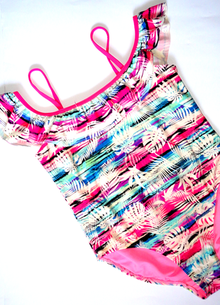 Сдельный купальник 14-16 лет открытые плечи