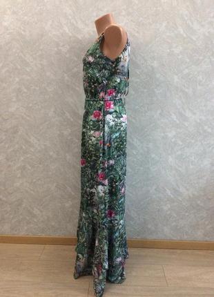 Сукня сарафан довге з воланом в тропічний принт розмір 6-8 h&m2 фото