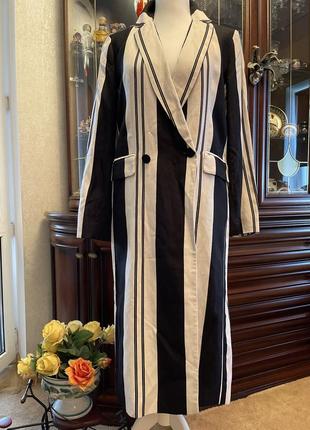 Пальто, жакет двобортний льон