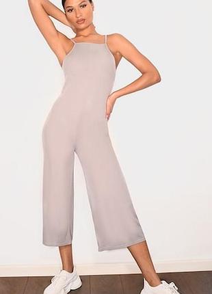 Комбінезон рампер на бретелях в рубчик