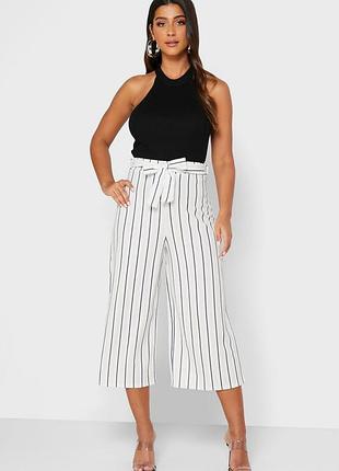 Нові хлопкові кюлоти в полоску з поясом fb sister, розмір м🔥