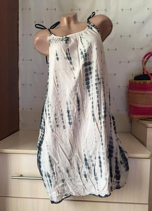 Легкий зручний сарафан вільний / плаття з кишенями1 фото