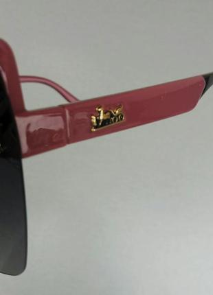 Hermes очки женские солнцезащитные модные большие темно серый градиент в бопдовой оправе10 фото