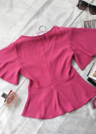 Блуза ярко розовая от bershka блузка малинова5 фото