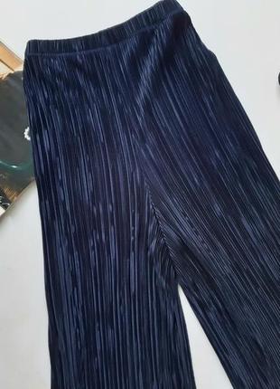 Красивые брюки кюлоты синие 16 ххл2 фото