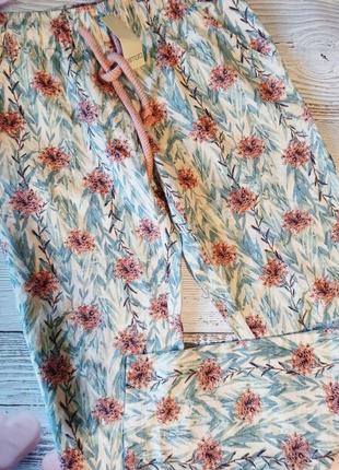 Лляні штани джоггеры, квітковий принт, esmara3 фото