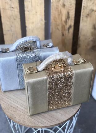 Женские сумочки, клатчи из эко-кожи золотистые серебристые сумки женские золотые серебряные