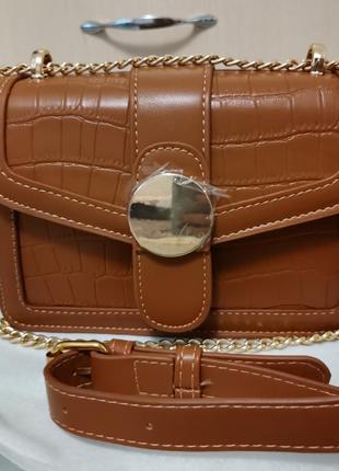 Сумка стильна карамель