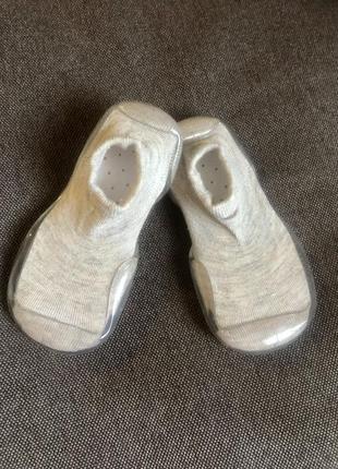Тапочки -носки для девочки не скользящие с блеском3 фото