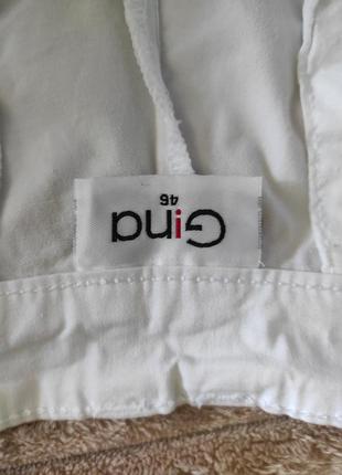 Белые натуральные шорты из тонкого хлопка, коттона, евро размер 465 фото