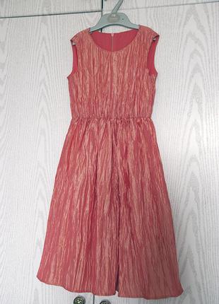 Платье праздничное из тафты на девочку 5-6 лет