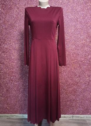 Темно-бордове плаття3 фото