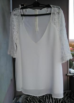 Чудесная блузка от zara с интересными рукавчиками