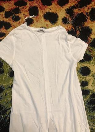 Длинная футболка с разрезом zara размер xs-s3 фото