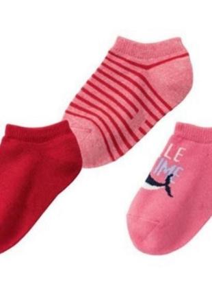 Шкарпетки короткі рожеві та червоні lupilu р. 23-26, 27-30