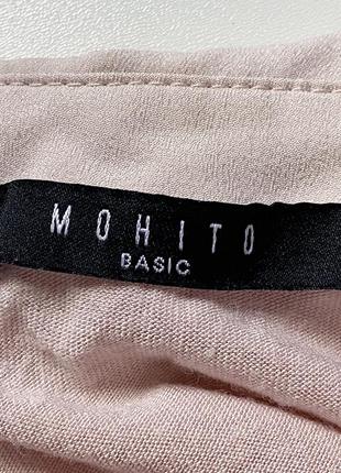 Mohito basic коротка пудрова блузка блуза короткий рукав10 фото
