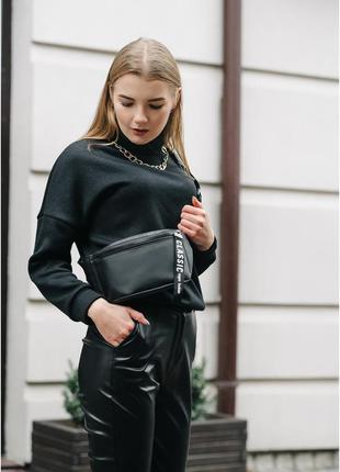 Поясна Сумка чорна3 фото