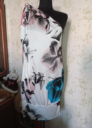 Платье туника на одно плечо италия1 фото
