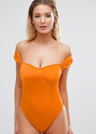 Яркий слитный купальник asos fuller bust🧡