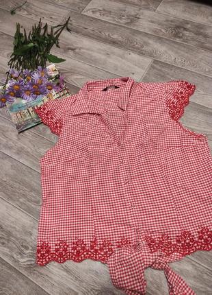 Блуза - рубашка в клетку dorothy perkins