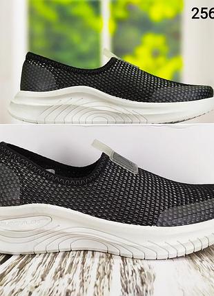 Жіночі кросівки текстильні сітка чорні з сірим paolla україна 2569
