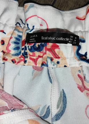 Zara шорты с высокой посадкой и поясом в цветочный принт3 фото