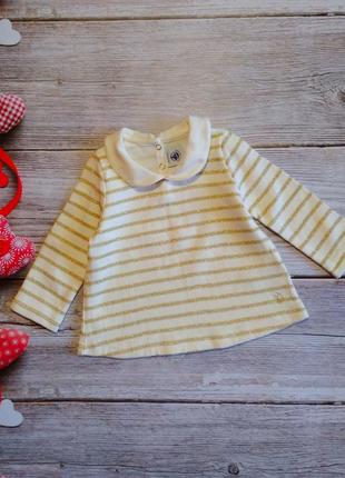 Светр кофта з люрексом petite bateau на дівчинку 6 місяців
