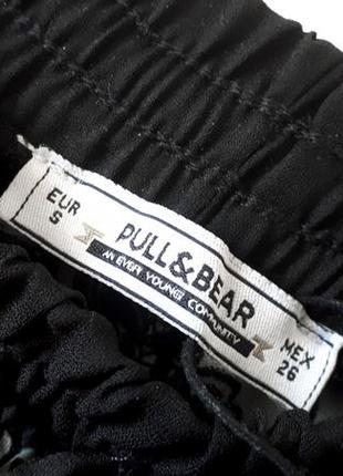 Новые летние штаны pull&bear брюки в принт на резинке штаны с лампасами джогеры джоггеры6 фото