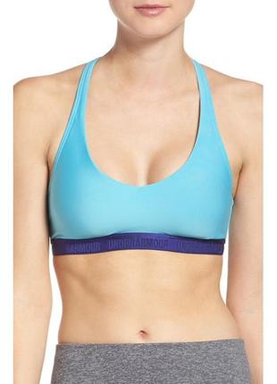 Спортивный фитнес топик с чашечками under armour women's armour strappy studio sports bra1 фото