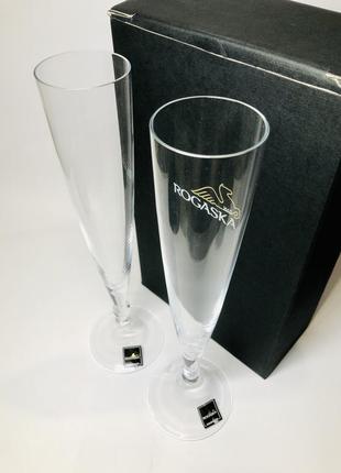 Набор бокалов для шампанского rogaska remembrance gold 200мл.1 фото