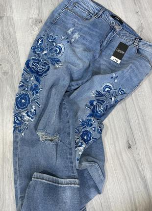 Крутые джинсы с вышивкой george7 фото