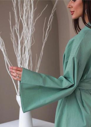 Стильное платье-халат, кимоно из льна🔥😍6 фото