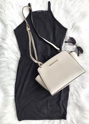 Темно-серое платье мини под замш boohoo