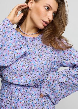 Платье длины миди из легкого штапеля2 фото