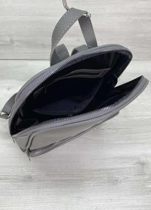🔥супер цена!🔥 женский рюкзак «дин» серый4 фото