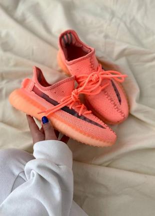 Yeezy boost coral жіночі літні коралові кросівки літні жіночі кросівки коралові1 фото