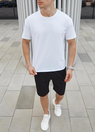 Футболка белая база, мужская футболка хлопок